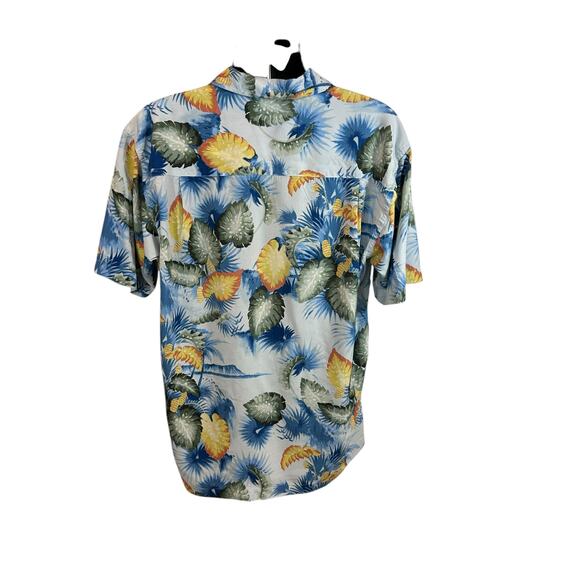 Nautica 100% Rayon Men’s Hawaiian Button Down Shirt, L - Picture 2 of 7